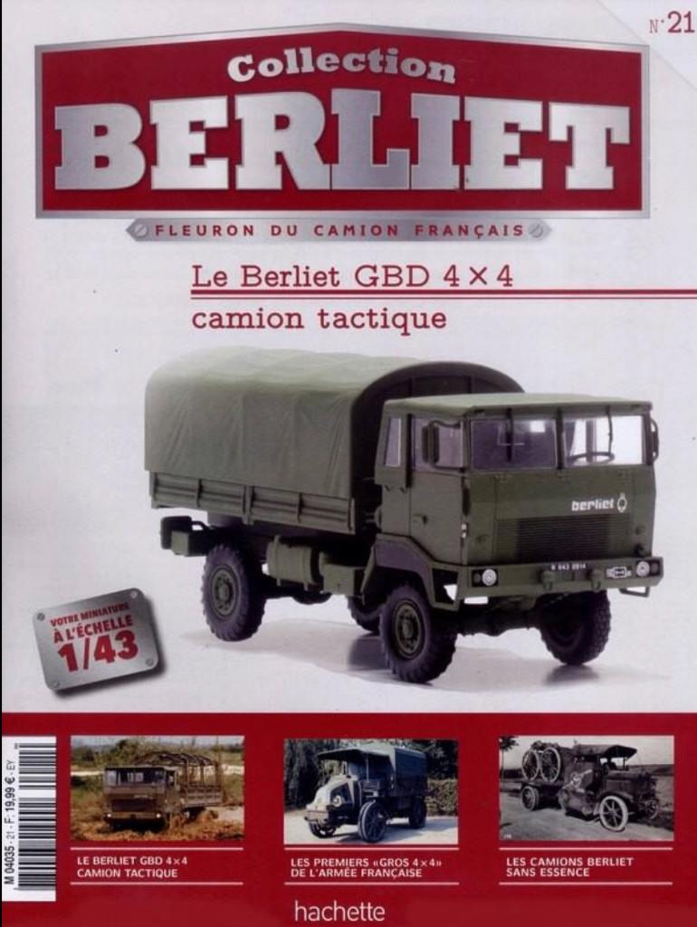 Berliet GBD 4X4 Legervoertuig Army schaal 1/43 serie # 21, Verzenden, Nieuw, Bus of Vrachtwagen, Overige merken