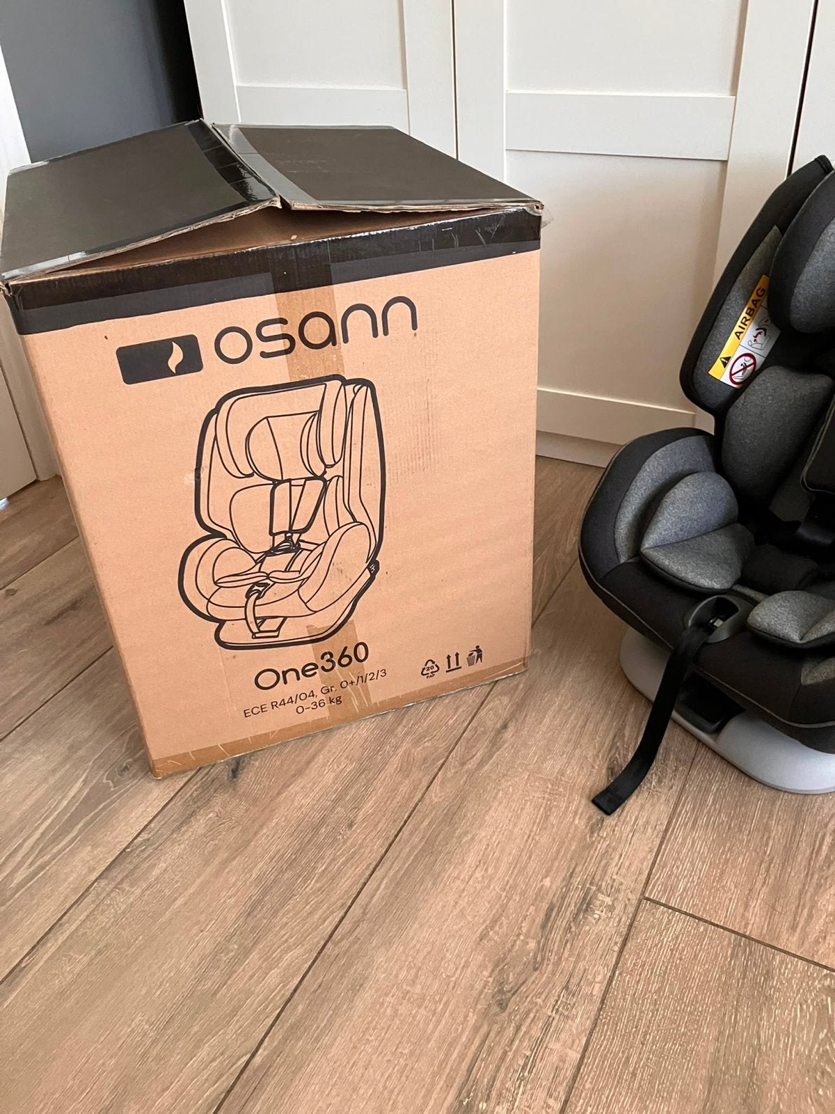 Osann One 360 draaibare autostoel - Vanaf geboorte, Kinderen en Baby's, Autostoeltjes, Autogordel of Isofix, Verstelbare rugleuning