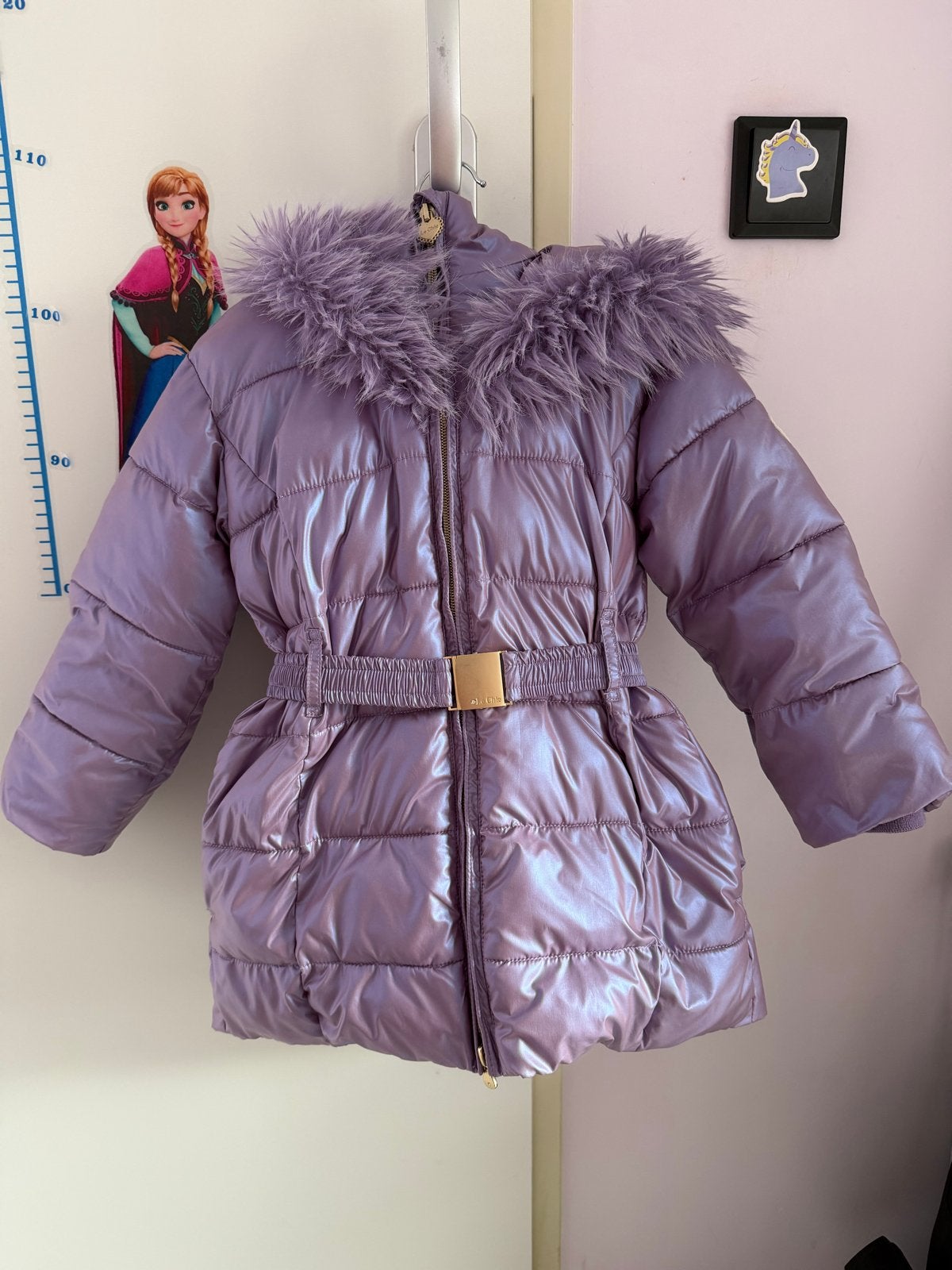 Le Chic winterjas maat 110 (104), Ophalen, Zo goed als nieuw, Meisje, Jas