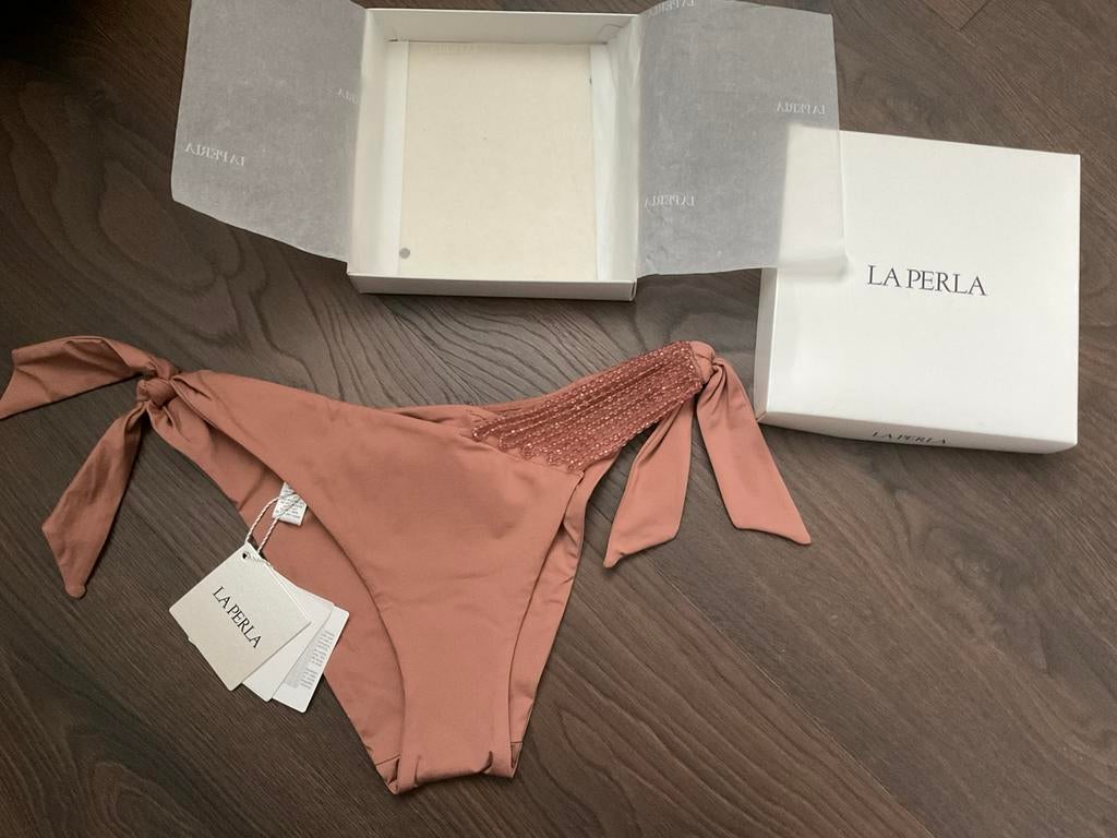 Nieuw - La Perla bikini broekje kraaltjes 38, Ophalen of Verzenden, Nieuw, Roze, Zwembroek of Short