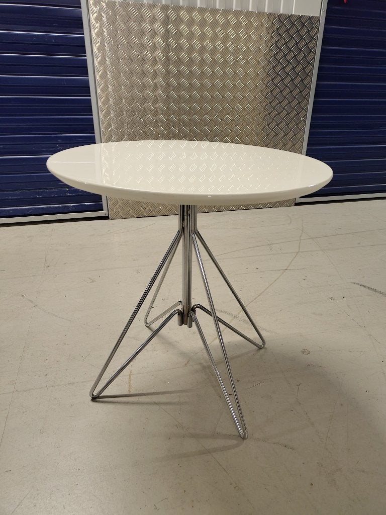 Draadstaal bijzettafel, Minder dan 55 cm, Gebruikt, Rond, Modern