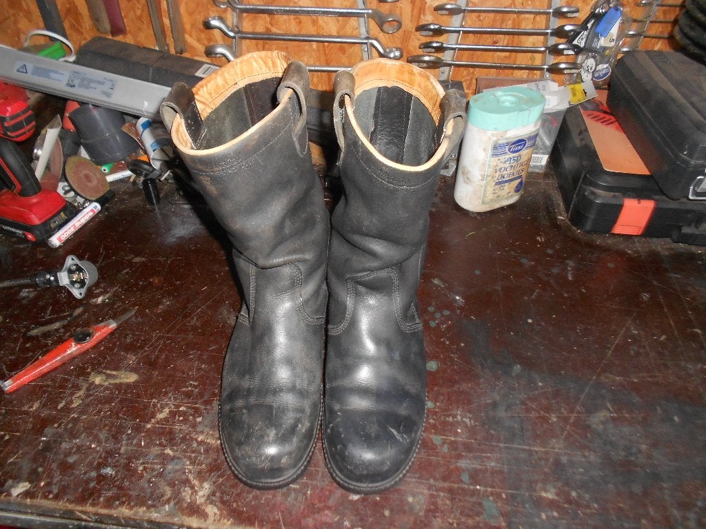 Leren bata brandweerlaarzen mt 45, Ophalen