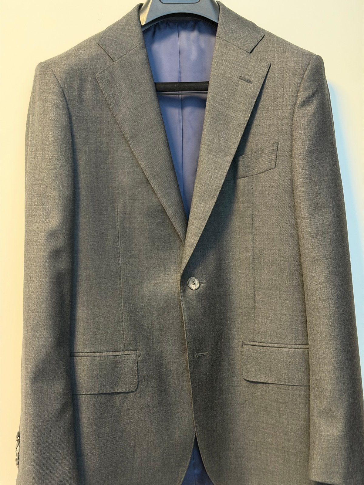 Suitsupply Lazio Grijs Pak Maat 46, Ophalen, Zo goed als nieuw, Maat 46 (S) of kleiner, Grijs