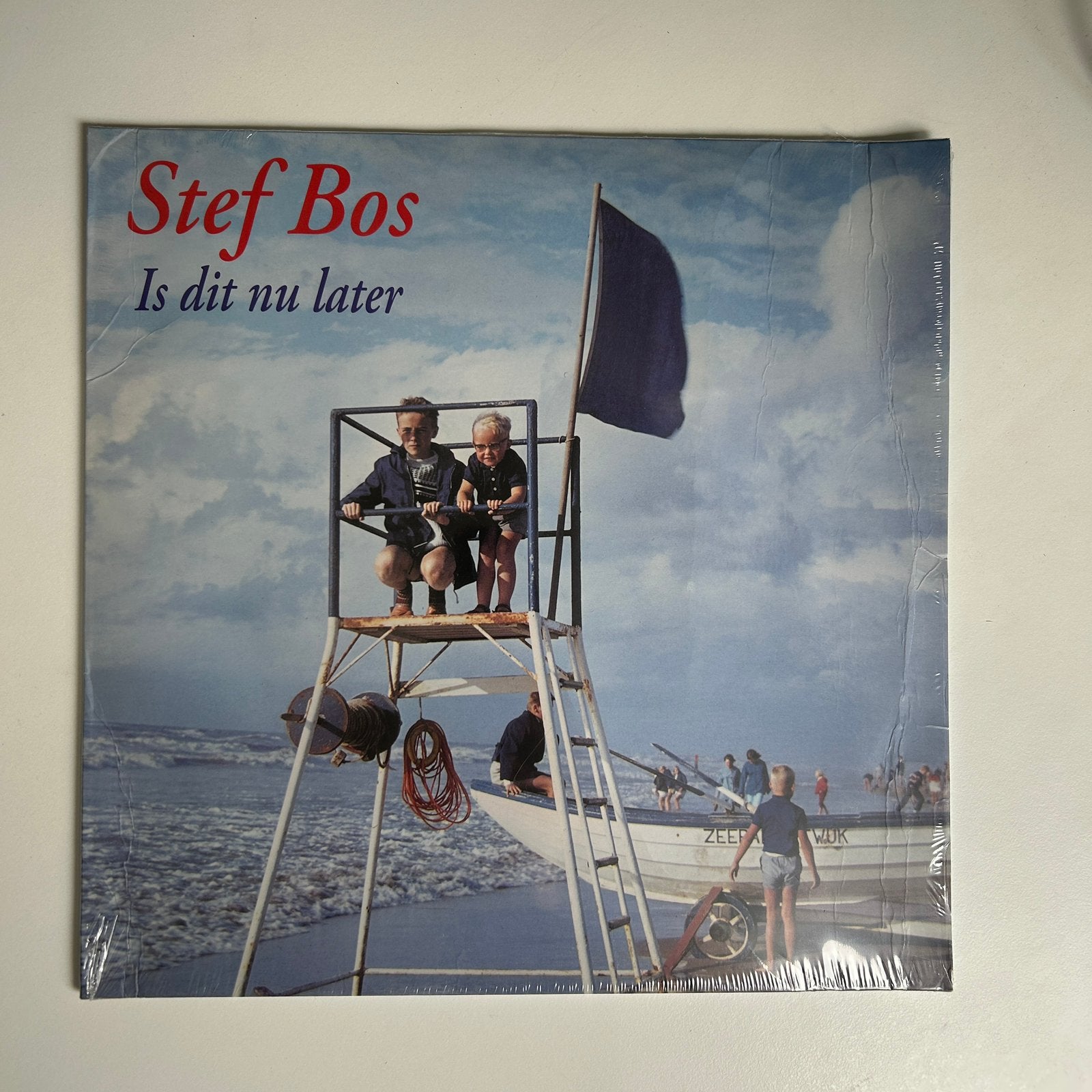 LP Stef Bos - Is dit nu later (reissue), Ophalen of Verzenden, Zo goed als nieuw, 12 inch, Levenslied of Smartlap