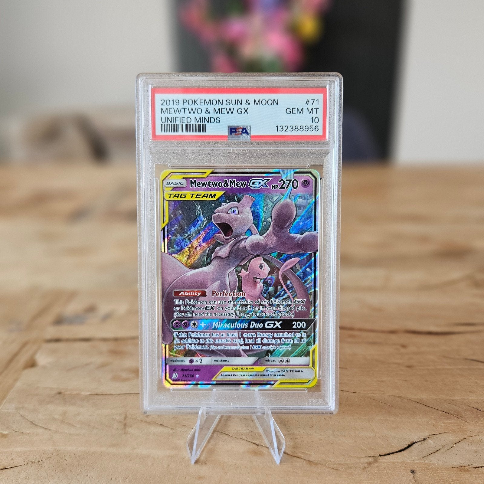 Mewtwo & Mew GX - Unified Minds - PSA 10, Hobby en Vrije tijd, Verzamelkaartspellen | Pokémon, Ophalen