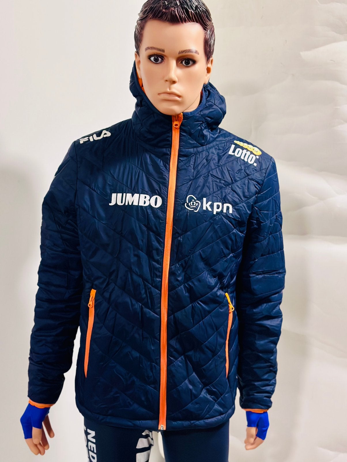 Donsjas sportjas skijas schaatsjas jas winterjas maat L, Maat 52/54 (L), Blauw, Ophalen of Verzenden, Zo goed als nieuw
