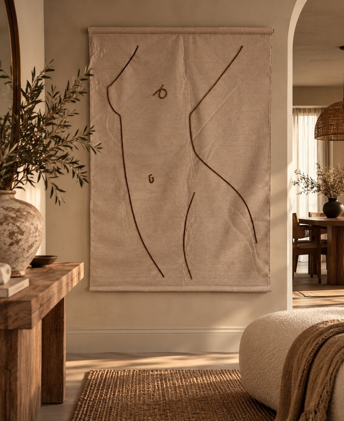 HKliving x Sella Molenaar wandkleed - Silhouette, Huis en Inrichting, Nieuw, Ophalen of Verzenden, Modern, Wandkleed
