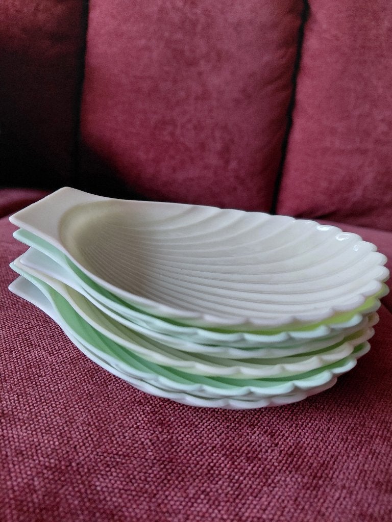 Vintage melamine schelpenschaaltjes, Overige materialen, Vintage, Ophalen of Verzenden, Schaal of Schalen