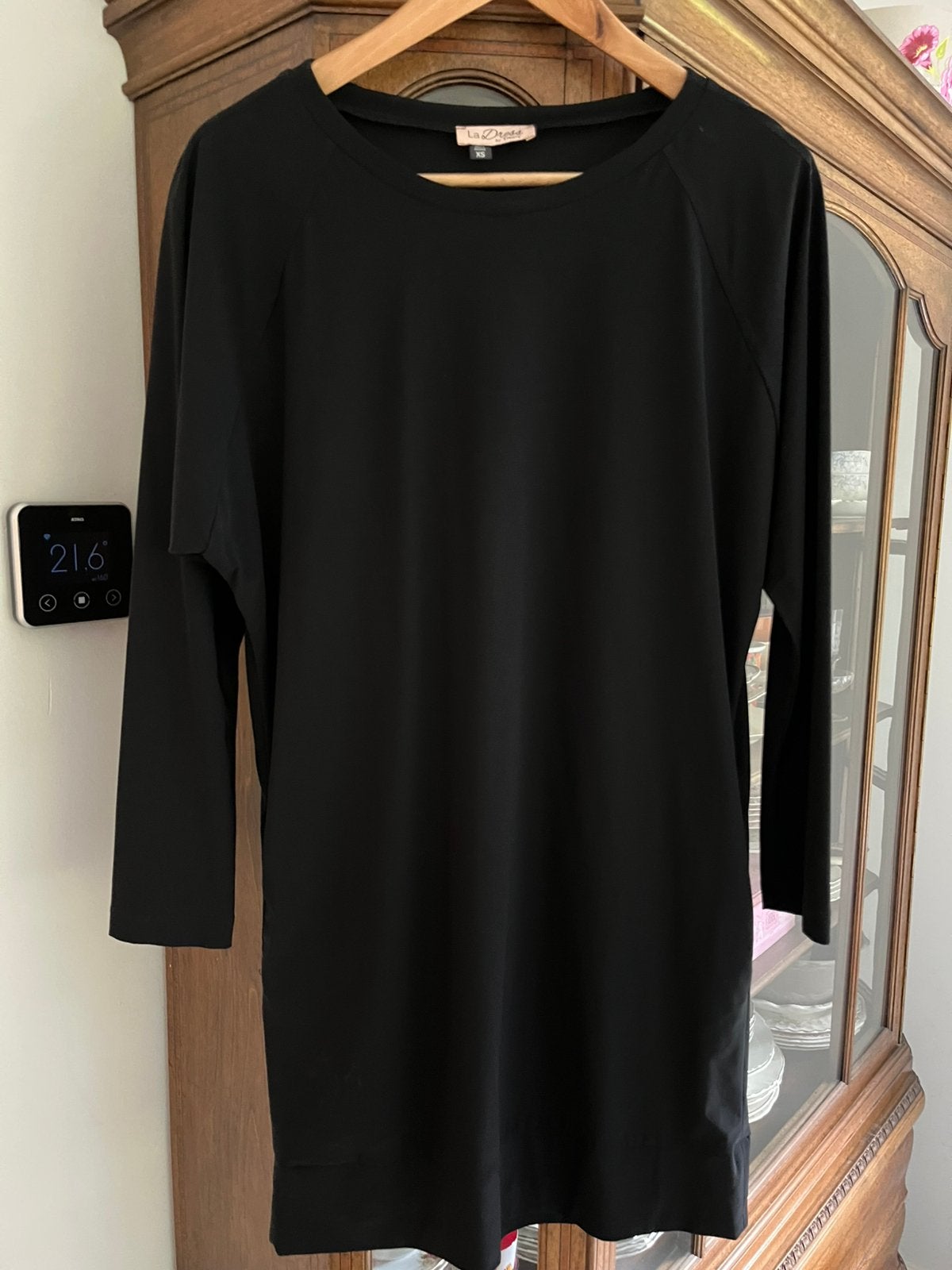 LaDress jurk zwart, maat XS, Verzenden, Zwart, Zo goed als nieuw, Maat 36 (S)