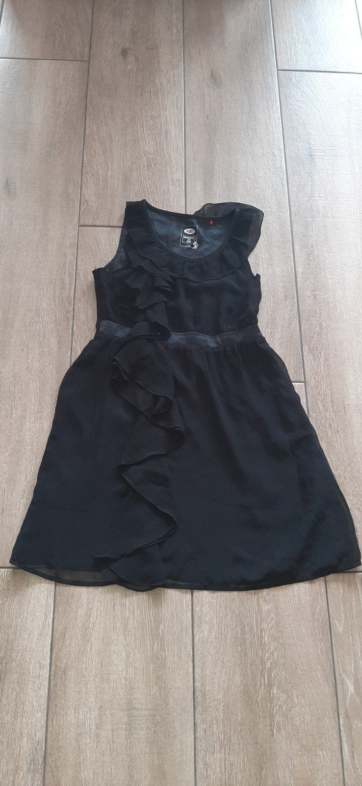 Zwart jurkje mt 14 jr, Kinderen en Baby's, Kinderkleding | Maat 176, Ophalen of Verzenden, Zo goed als nieuw, Meisje, Jurk of Rok
