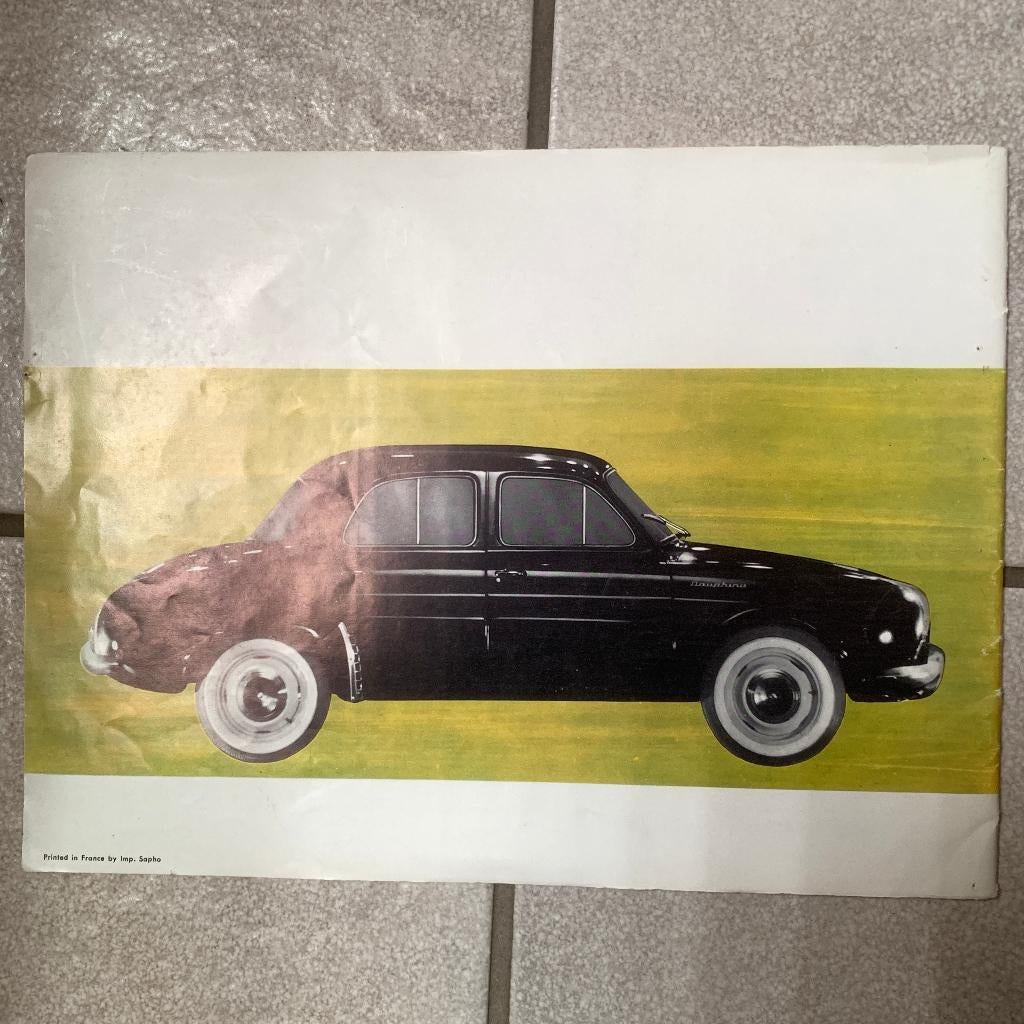 Oude autofolder Renault Dauphine 1960, Ophalen of Verzenden, Gelezen, Renault