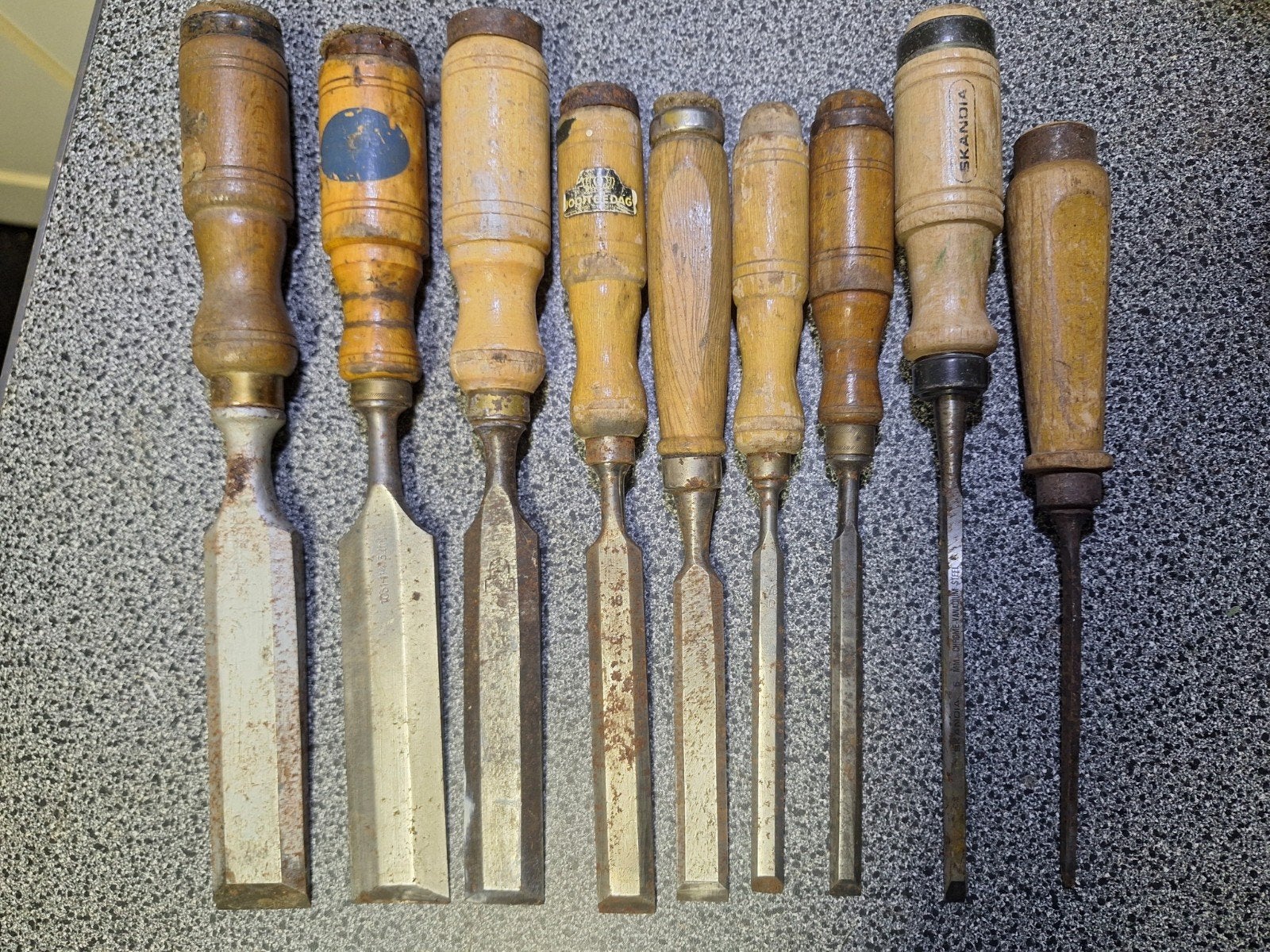 Houtbeitels o.a. Belzer, Nooitgedacht, Skandia, Ophalen of Verzenden, Gebruikt