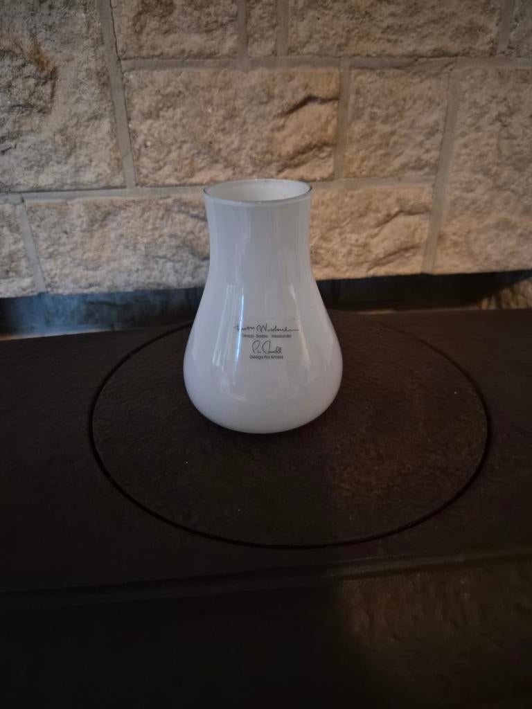 Vintage IKEA vaasje Barbro wesslander en pia amsell, Ophalen of Verzenden, Zo goed als nieuw, Glas, Minder dan 50 cm