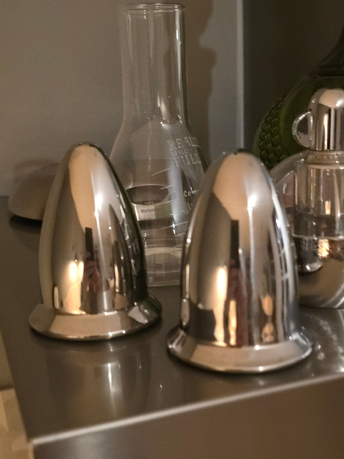 Chrome 70'S Space Ace peper & zout stel / strooier €20, Ophalen of Verzenden