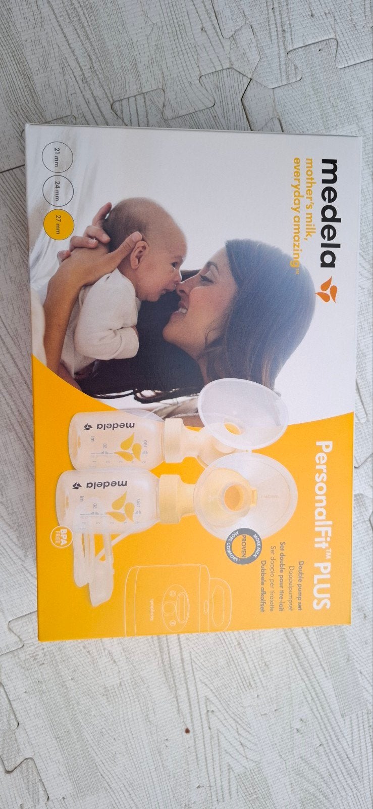Medela dubbele afkolfset PersonalFit Plus 27mm, Ophalen of Verzenden, Nieuw