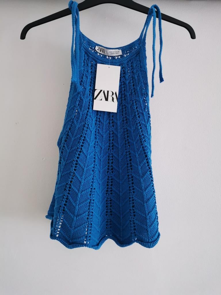 ZARA tricot top mt. M, Maat 38/40 (M), Zara, Nieuw, Zonder mouw