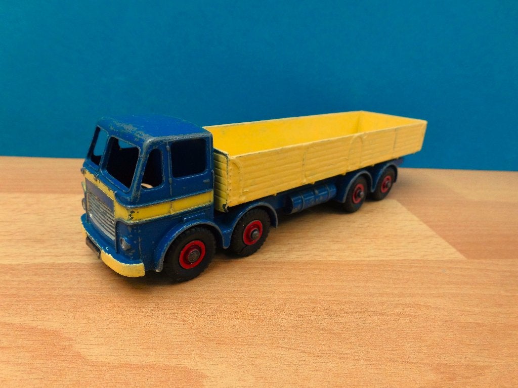 Dinky Toys # 934 Leyland Octopus vrachtwagen blauw / geel, Ophalen of Verzenden, Gebruikt, Bus of Vrachtwagen, Dinky Toys