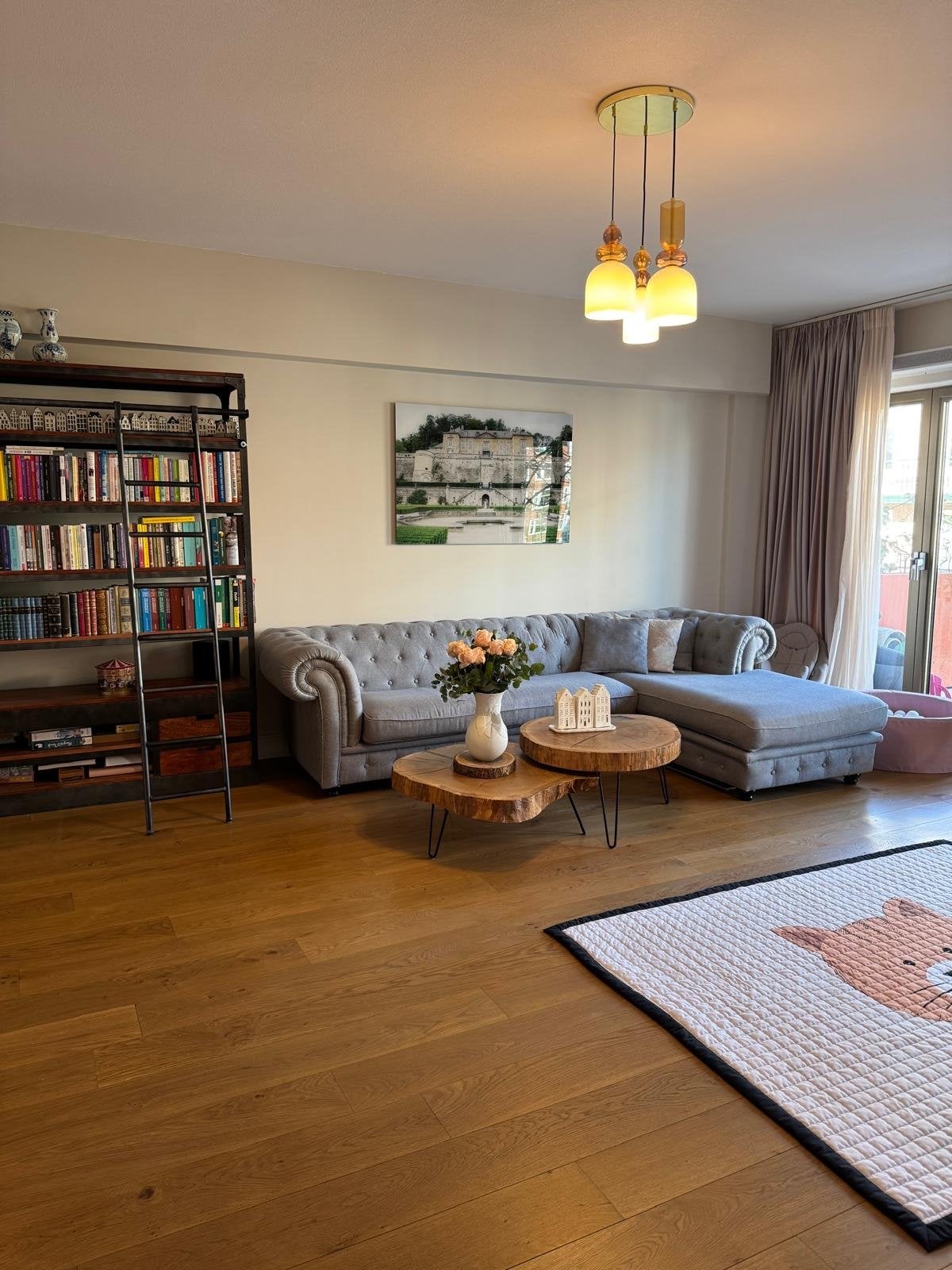 Elegante Hoekbank / Elegant couch, Ophalen, 250 tot 300 cm, Gebruikt, 100 tot 125 cm