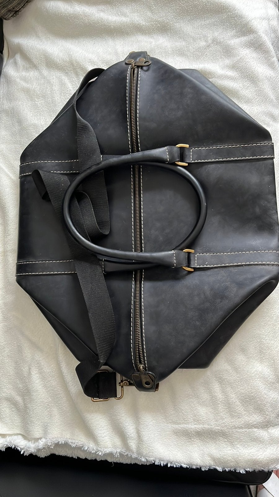 Reistas,echt leder te koop, 40 tot 60 cm, 30 cm of meer, Zwart, Minder dan 35 cm