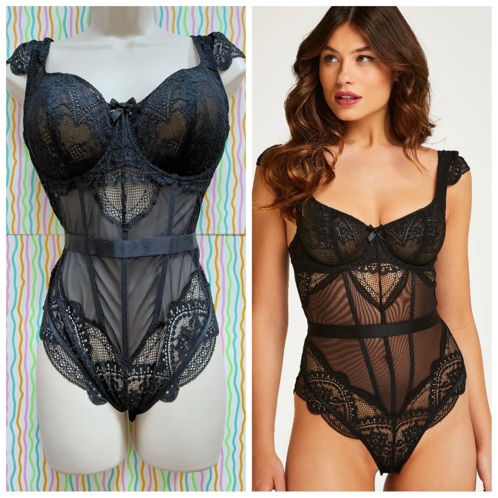 Nieuwe Rebecca Mir Hunkemöller body 80D, Hunkemöller, Ophalen of Verzenden, Zwart, Body of Korset