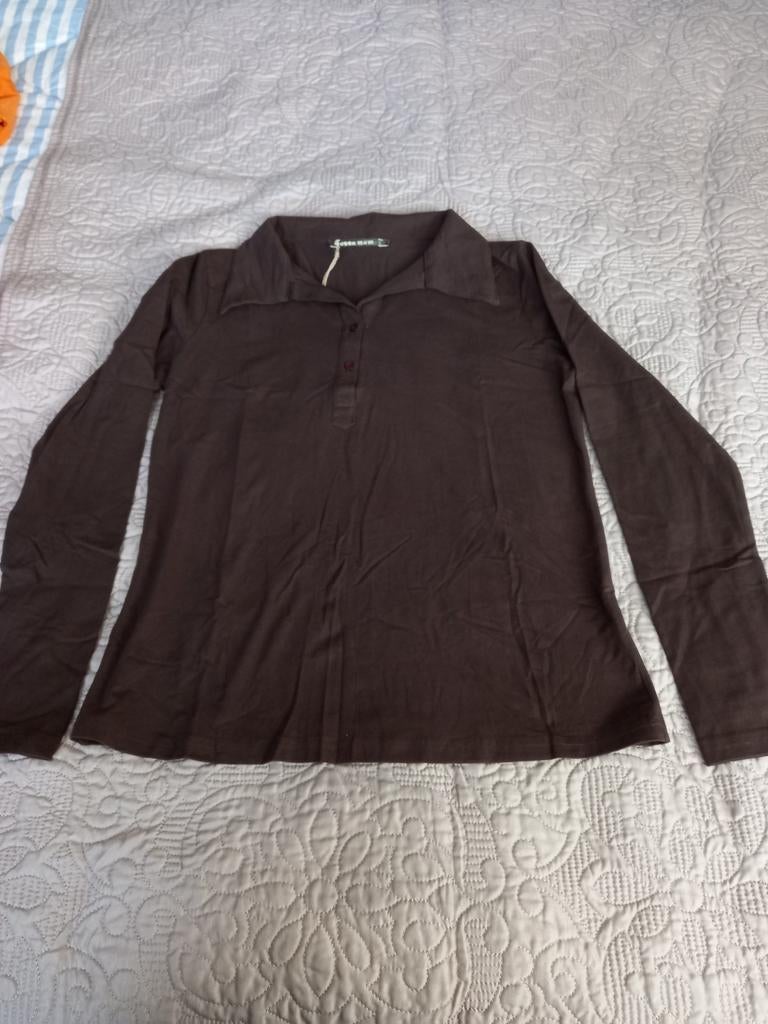 Queen Mum longsleeve shirt bruin, Ophalen, Bruin, Queen mum, Nieuw