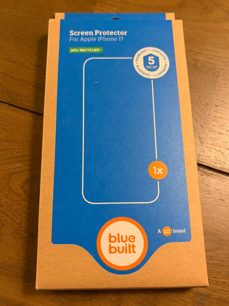 BlueBuilt Apple iPhone 17 Screenprotector Glas, Telecommunicatie, Mobiele telefoons | Hoesjes en Frontjes | Samsung, Nieuw, Ophalen of Verzenden