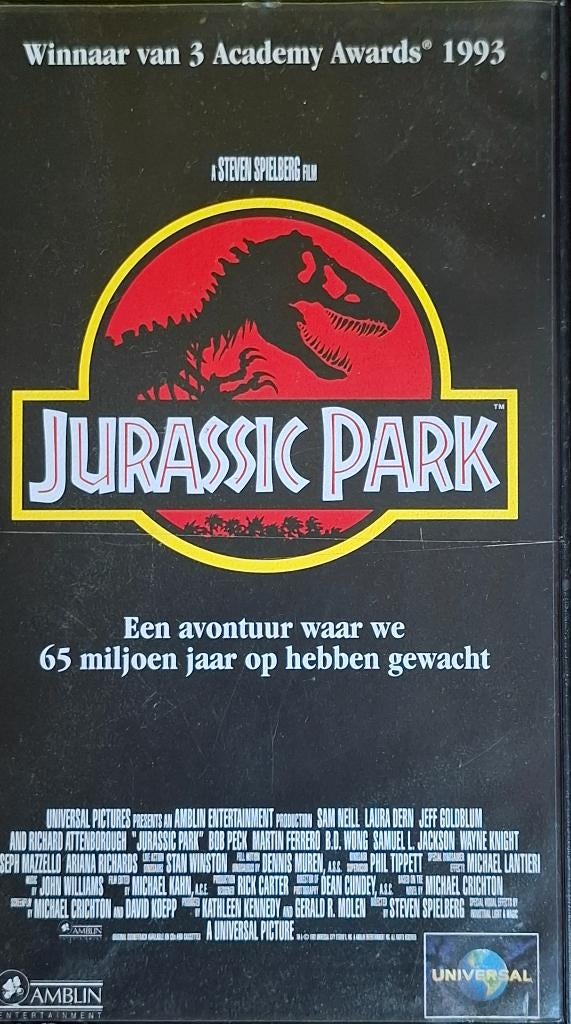 Jurassic Park - koopVHS - Universal #81409, Alle leeftijden, Ophalen of Verzenden, Zo goed als nieuw, Actie en Avontuur