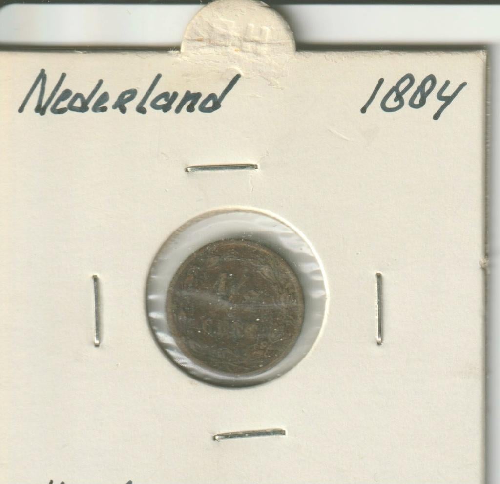 1/2 cent 1884 nederland, Postzegels en Munten, Munten | Nederland, Verzenden, Koning Willem III, Overige waardes
