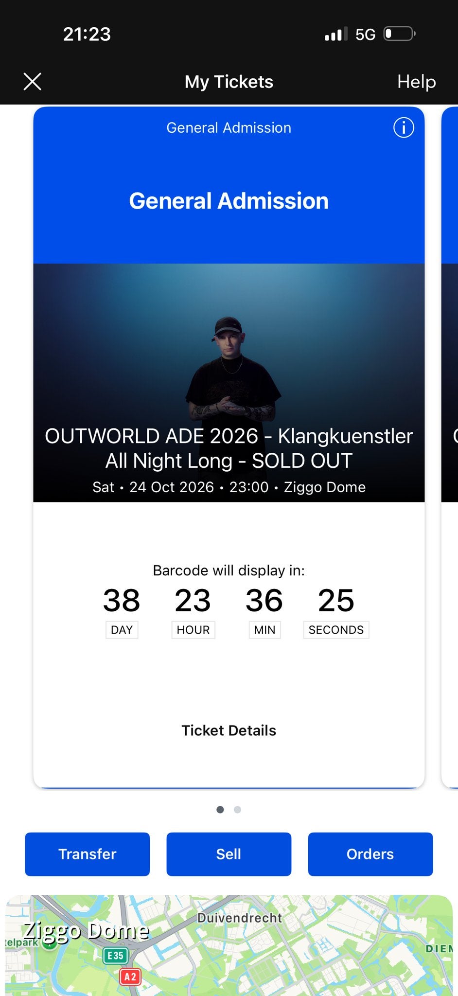 2x Klangkuenstler outworld all night long ADE, Twee personen