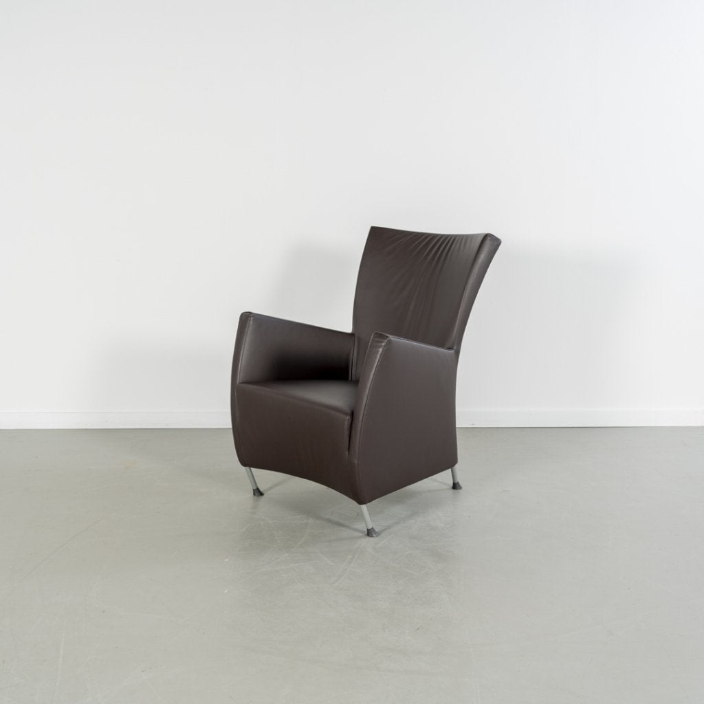Montis Windy Fauteuil Bruin Leder - Staal, Niet ingevuld, Zo goed als nieuw, Niet ingevuld, Niet ingevuld
