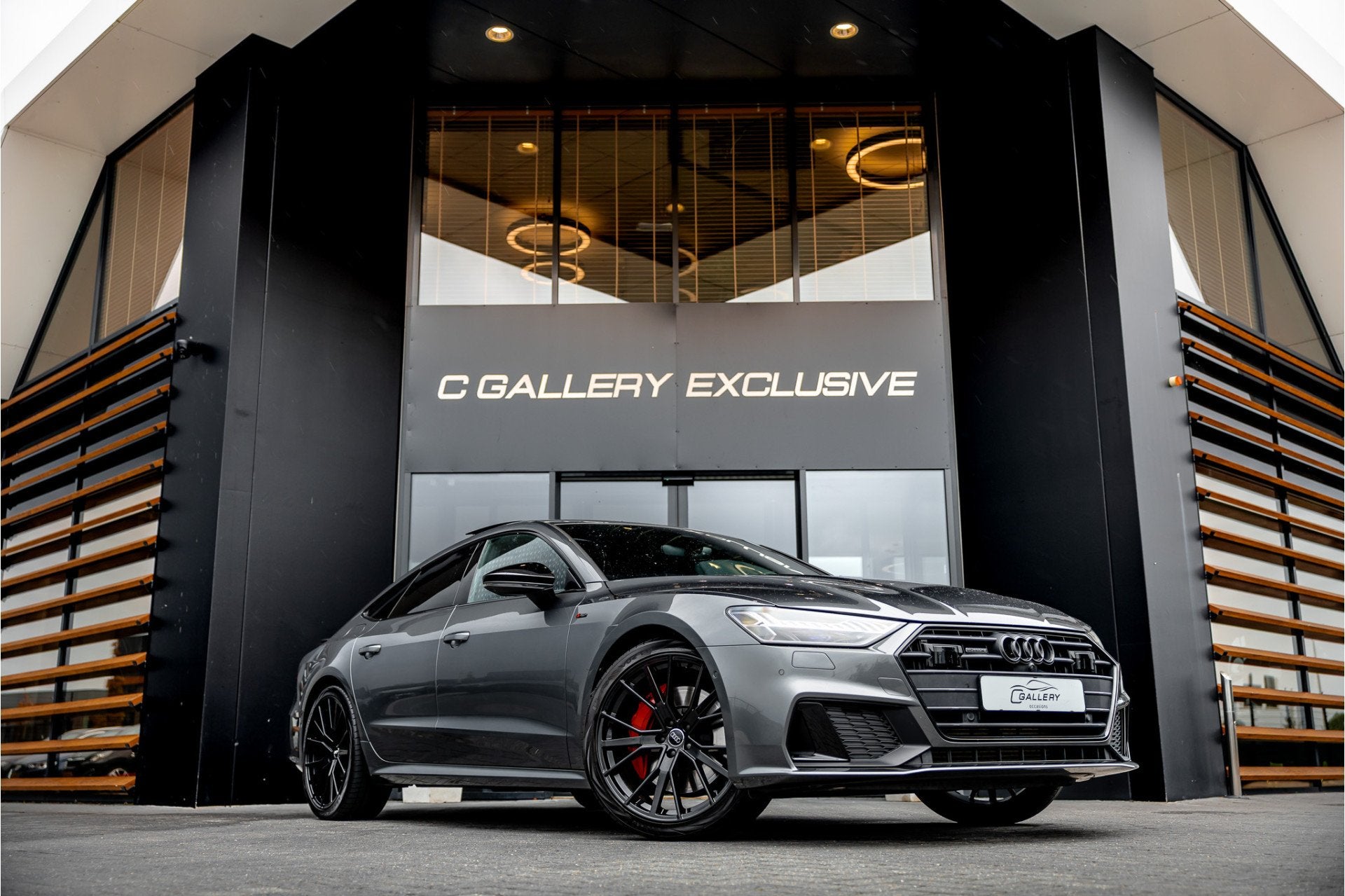 Audi A7 Sportback 55 TFSI e quattro Competition - S Line | P, Auto's, Gebruikt, Zwart, 4 cilinders, Bedrijf