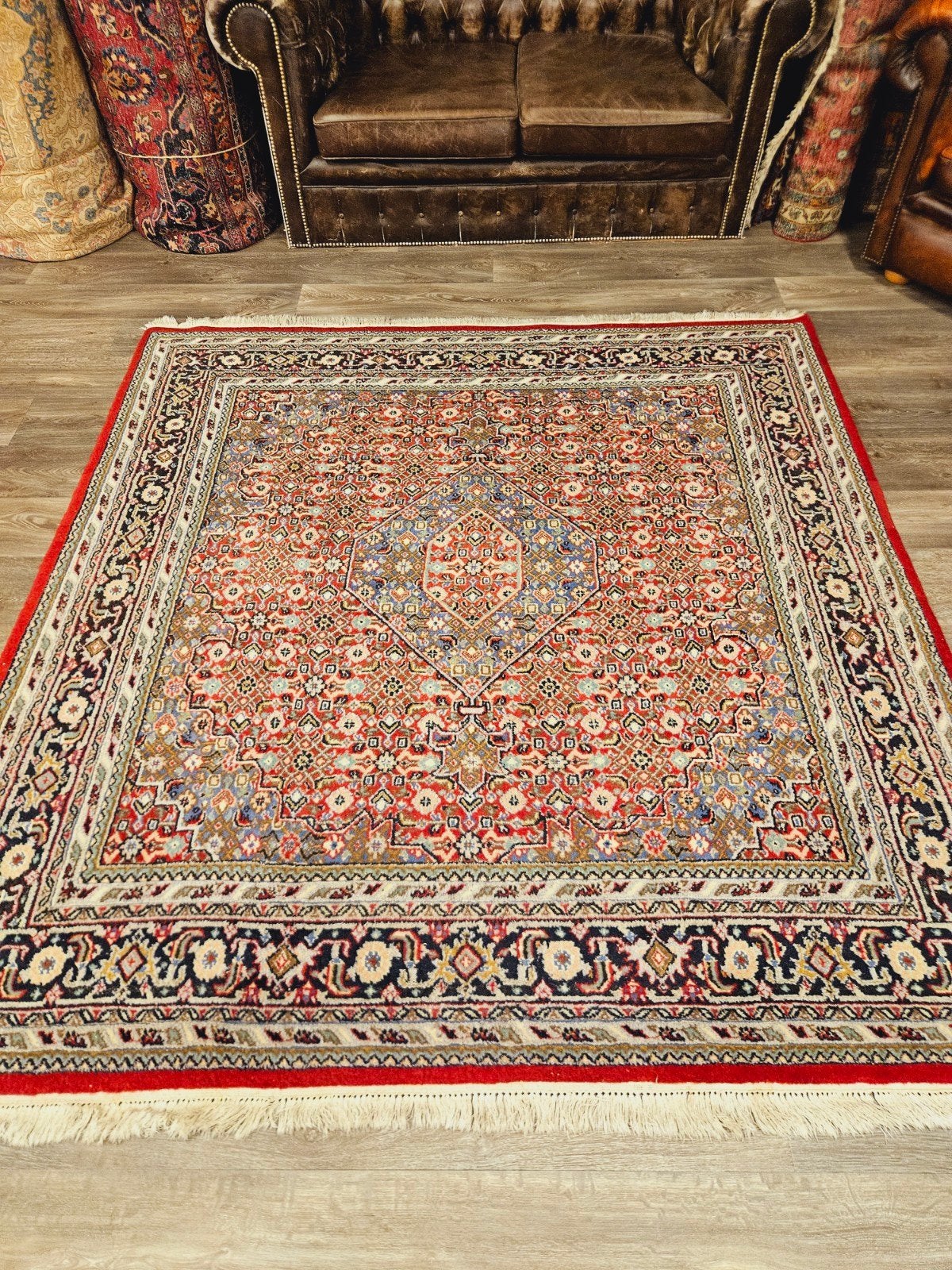 Perzisch Handgeknoopt Tapijt. Prachtige kleuren en patronen!, Bruin, 200 cm of meer, Ophalen of Verzenden, Zo goed als nieuw