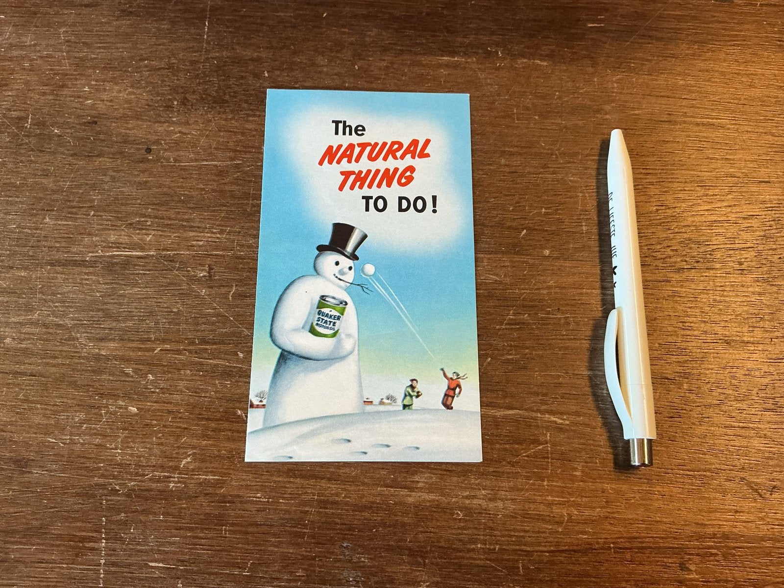 Vintage Quaker State Motor Oil folder - Winter Driving, Ophalen of Verzenden, Nieuw, Algemeen