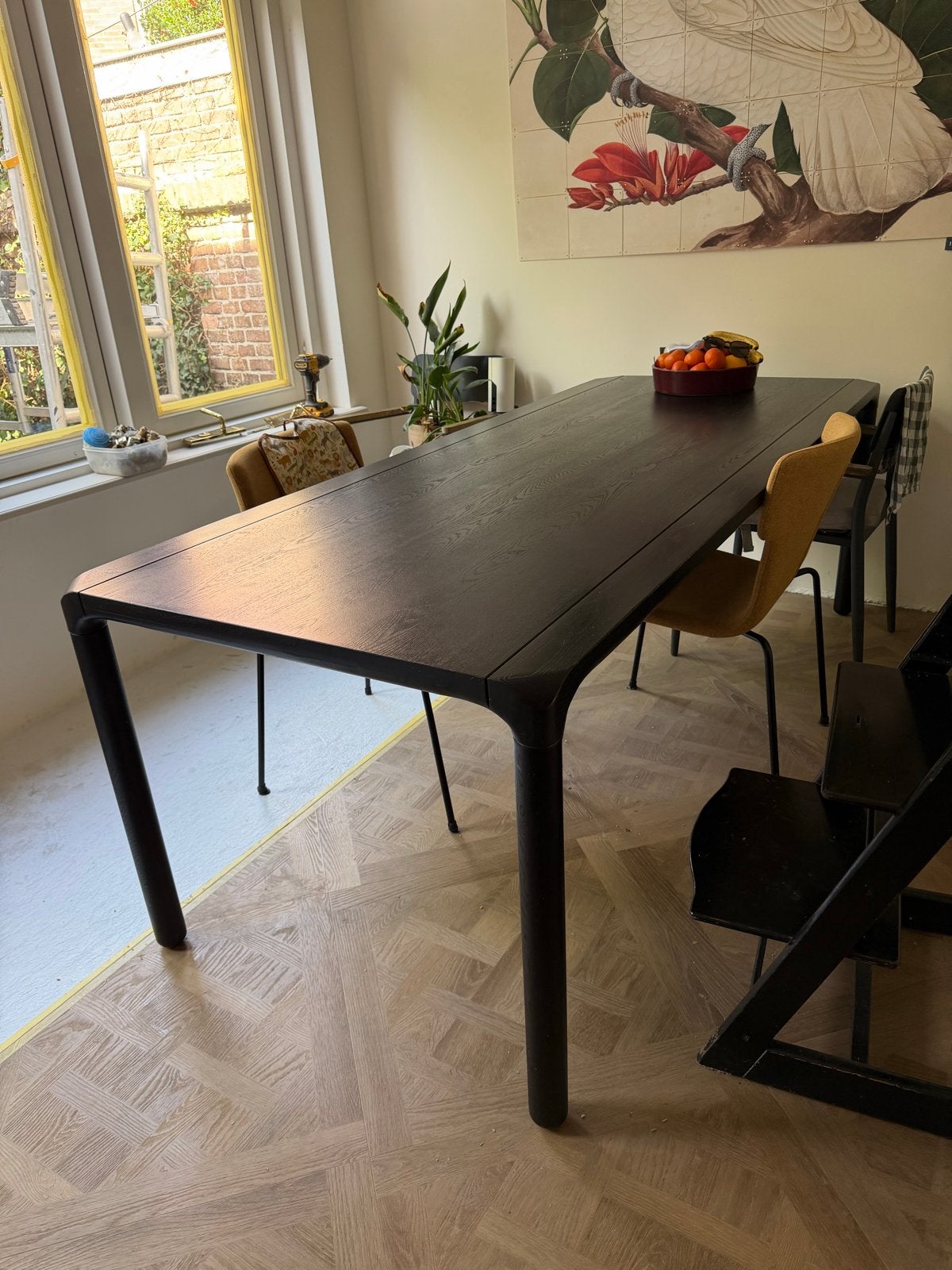 Eettafel Storm Zuiver zwart 220 x 90, Ophalen, Gebruikt, 200 cm of meer, 50 tot 100 cm