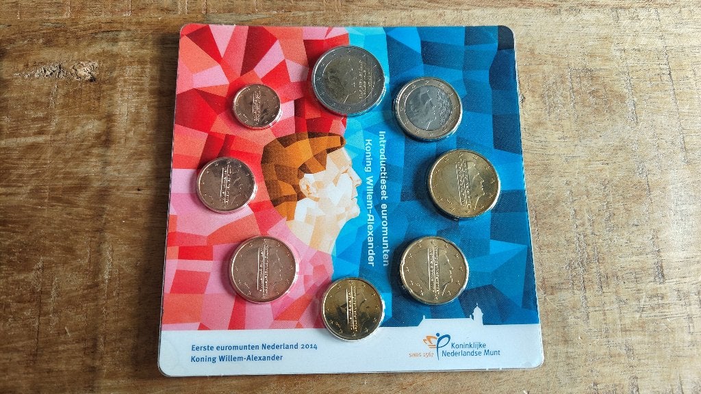 Eerste Euromunten Nederland 2014 Koning Willem Alexander, Postzegels en Munten, Ophalen of Verzenden, Koningin Beatrix, Euro's