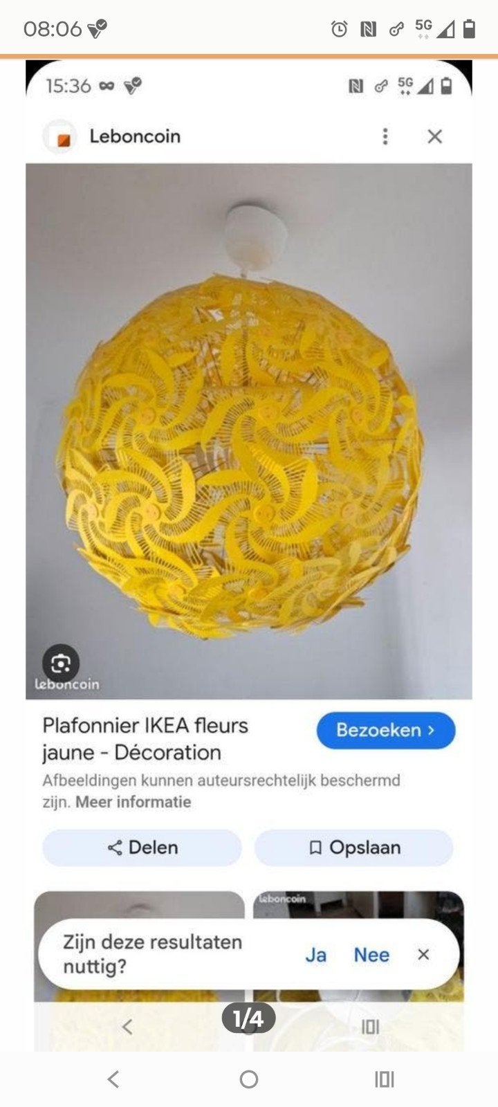 Ikea Grimsas Gele Hanglamp, Ophalen of Verzenden, Gebruikt, Kunststof, Modern, Speels