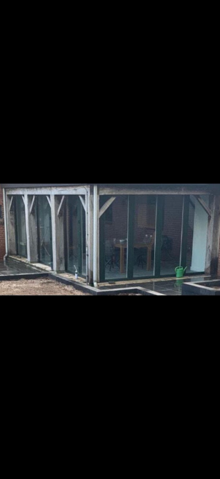 harmonica waaier deuren voor serre 6 bij 3.5, Ophalen, 225 cm of meer, Aluminium, Zo goed als nieuw