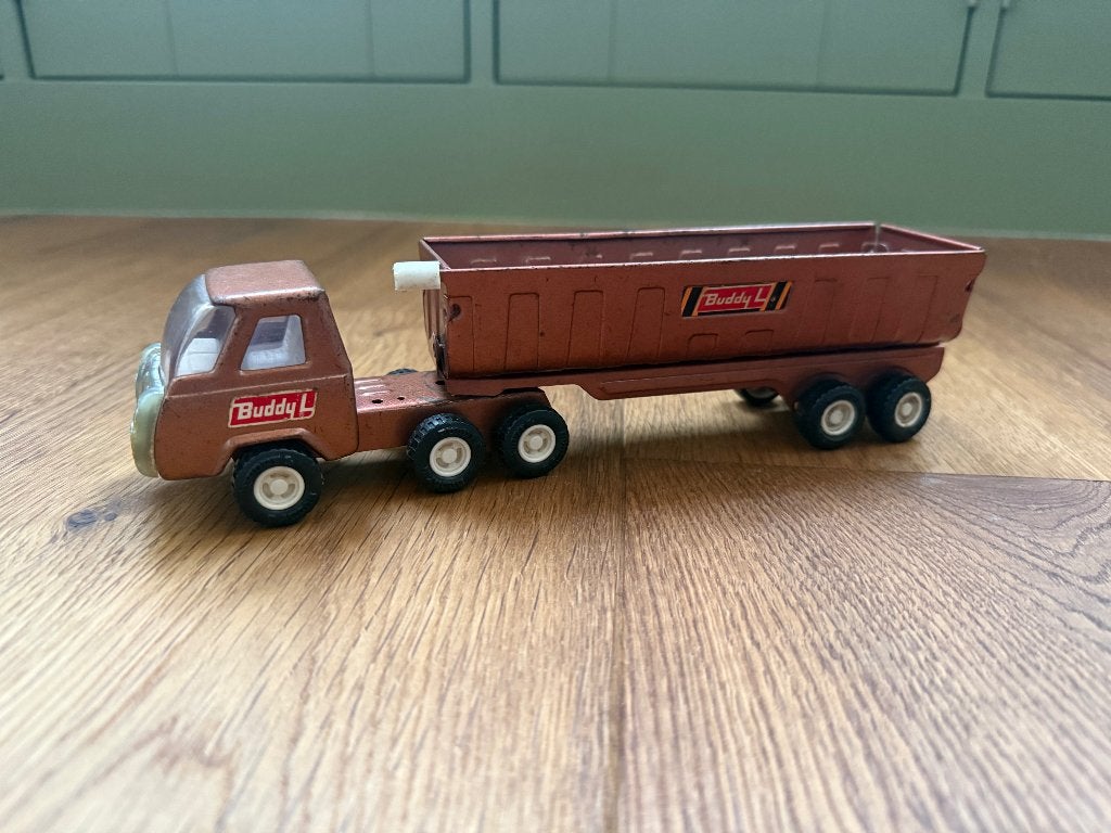 Buddy L vrachtwagen met kieptrailer - retro vintage 70 80's, Ophalen of Verzenden, Gebruikt