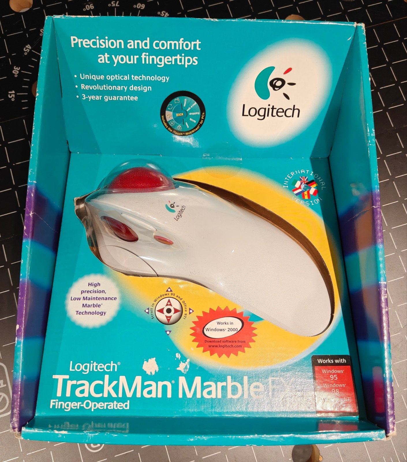 Logitech TrackMan Marble FX  Trackball Muis, Ergonomisch, Logitech, Nieuw, Ophalen of Verzenden