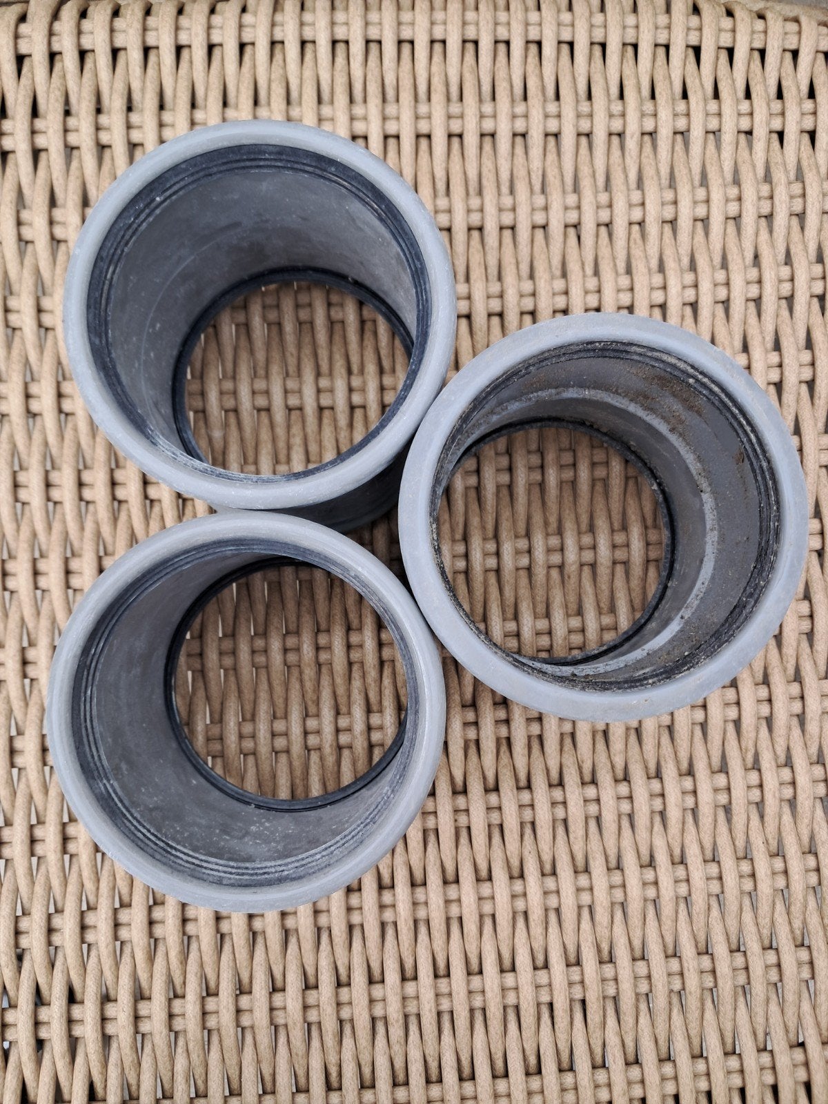 Set van 3 PVC moffen - Ø 110 mm, Afvoer, Pvc, Ophalen of Verzenden, Zo goed als nieuw
