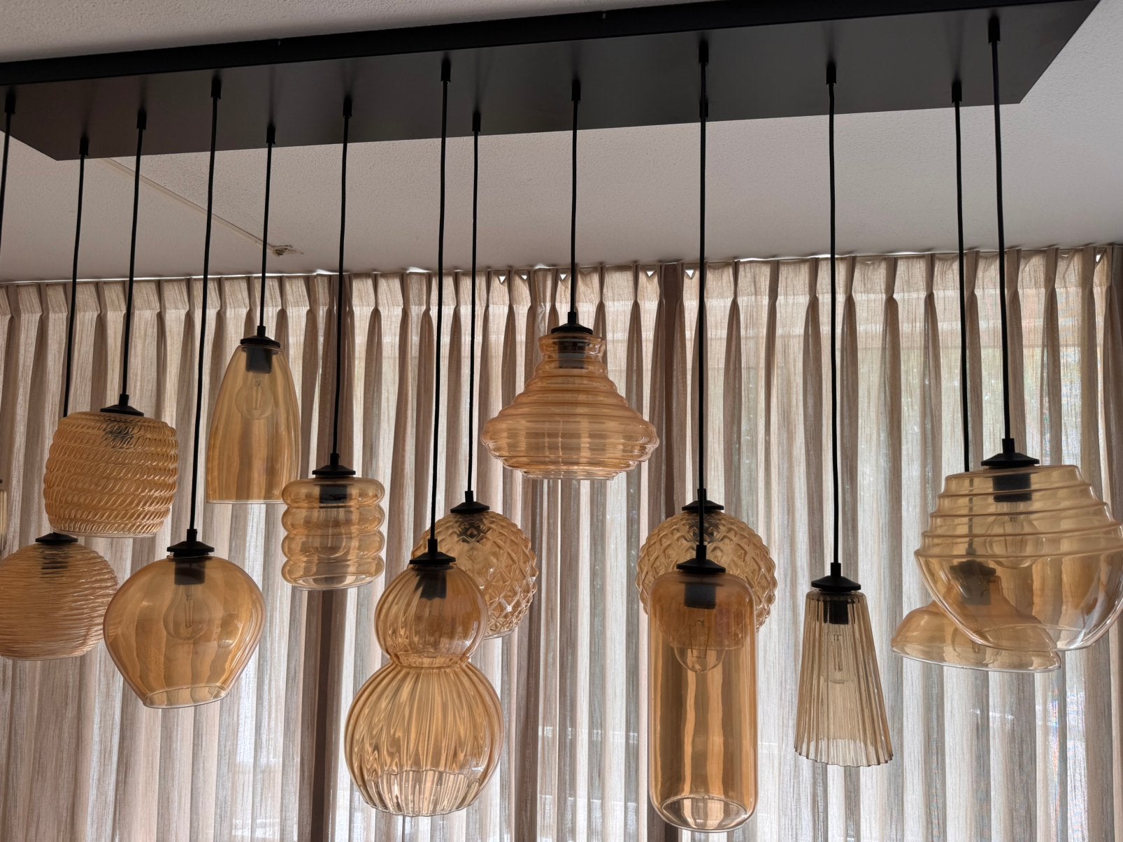 Straluma Hanglamp Multipendel 14x 160 cm – Nieuwprijs €1.217, Ophalen, Zo goed als nieuw, Glas