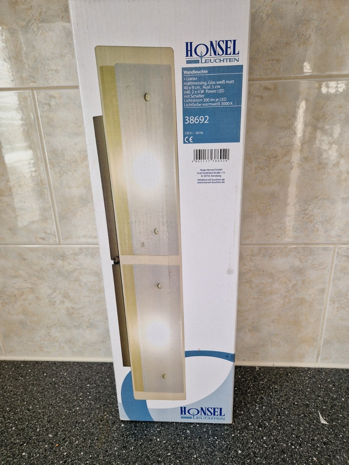 Honsel Leuchten Wandlamp - Nieuw in doos, Inclusief lichtbron, Nieuw, Overige fittingen, Ophalen of Verzenden