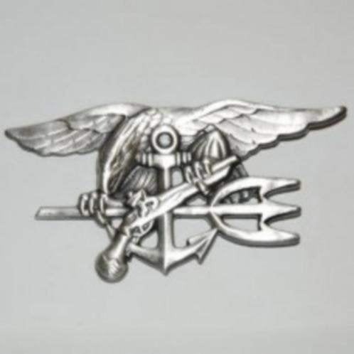 Embleem,Badge,US,Navy,Seals,Zilver,Kleurig, Verzenden, Marine, Amerika, Embleem of Badge