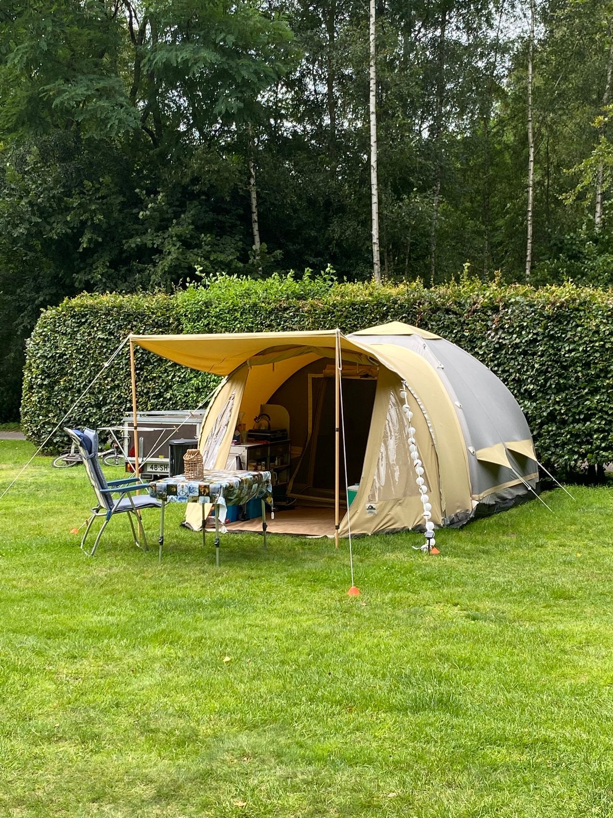 Karsten oppompbare tent met bagage aanhangwagen, Ophalen, Gebruikt