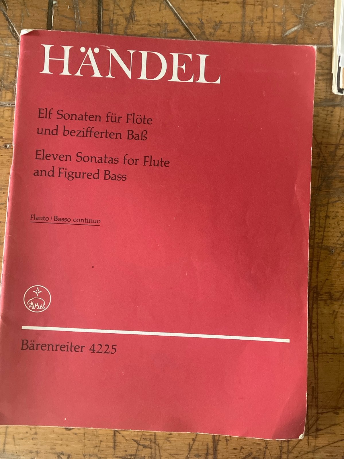 Händel: Elf Sonaten voor Fluit en Basso Continuo, Gebruikt, Klassiek, Dwarsfluit of Piccolo, Ophalen of Verzenden