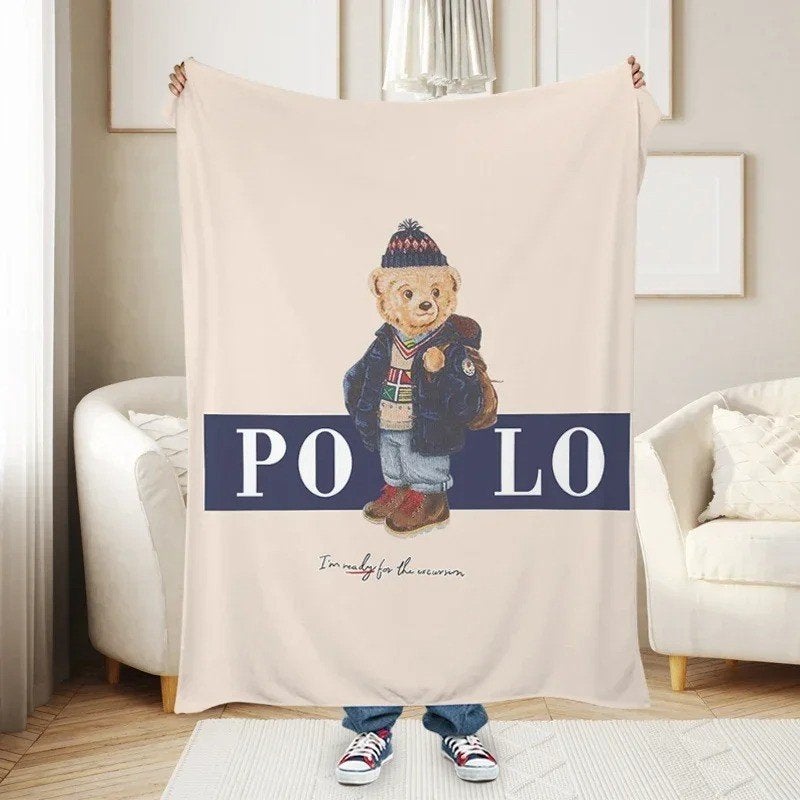 Prachtige zachte pluche deken - Polo Bears, Ophalen of Verzenden, Nieuw