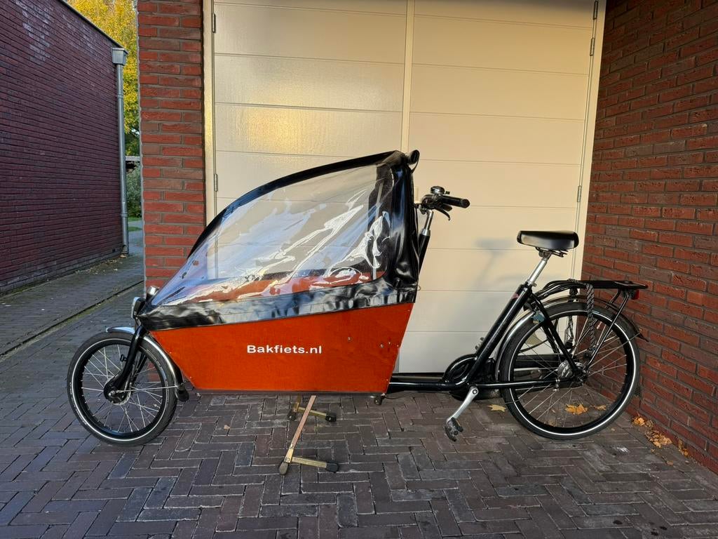 Bakfiets model Cargo long met regenkap, Fietsen en Brommers, Fietsen | Bakfietsen, Ophalen, Gebruikt, 3 kinderen, Overige merken