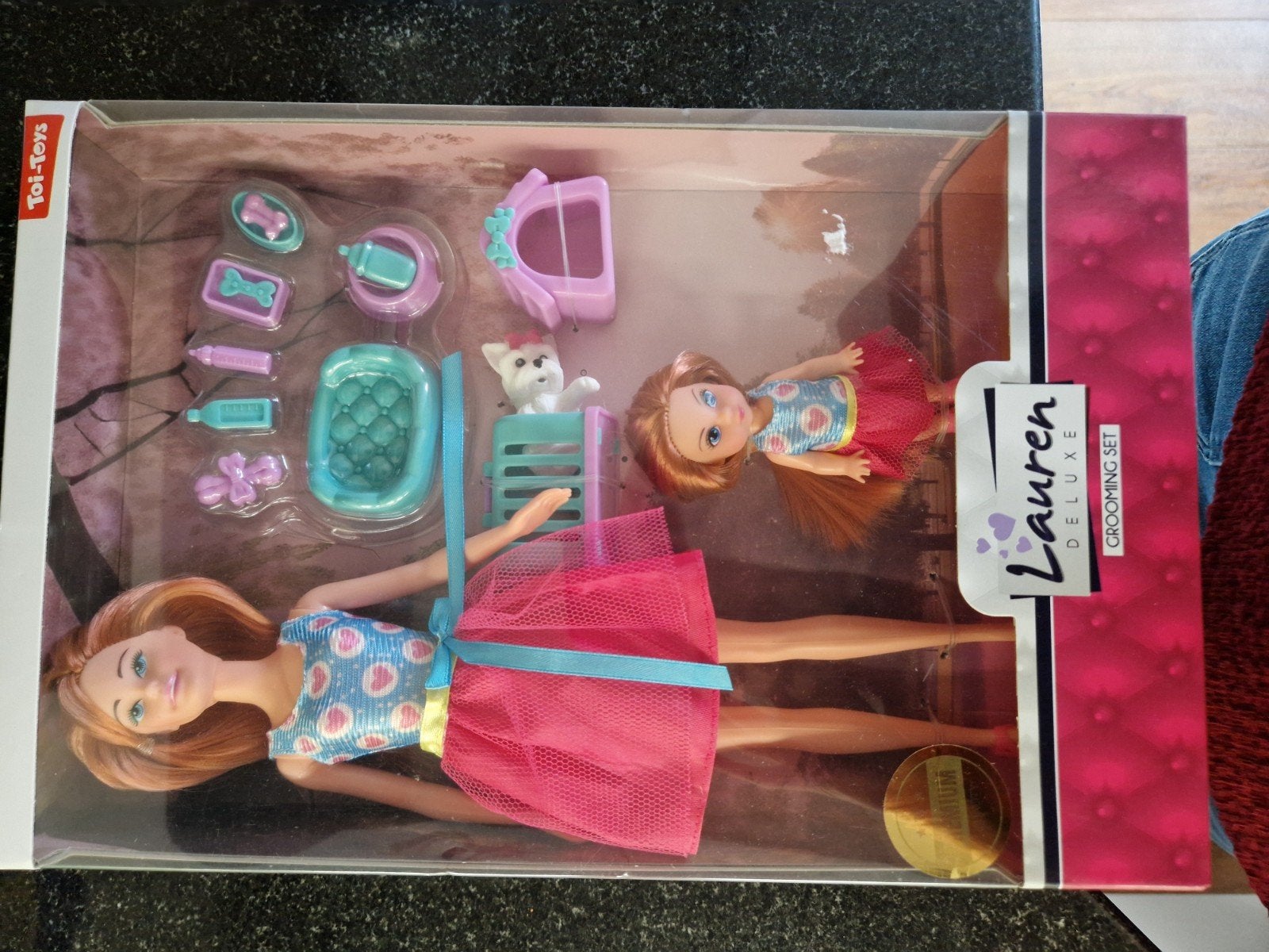 Lauren Deluxe Grooming Set met pop en accessoires, Ophalen of Verzenden, Babypop