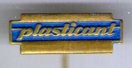 Plasticant blauw op koper speelgoed blokken speldje( W_311a), Verzamelen, Ophalen of Verzenden, Nieuw, Merk, Speldje of Pin