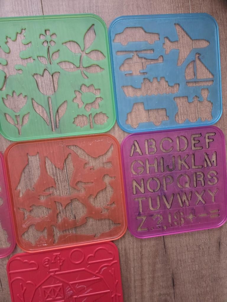 Tupperware sjablonen voor overtrekken, tekenen, Hobby en Vrije tijd, Knutselen, Tupperware, Ophalen of Verzenden, Zo goed als nieuw